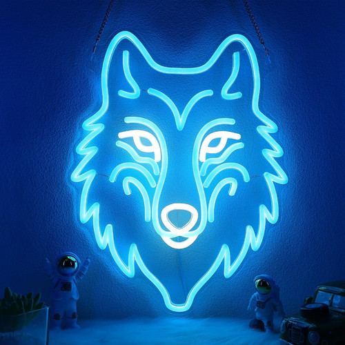 Wolf neon light - wolf, dimmable