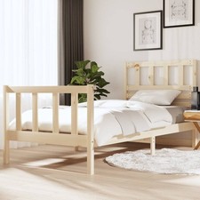 Bed Frame Brown Solid Pine