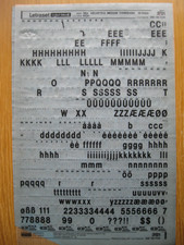 1 x Letraset Upp/Low/Num