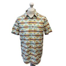 Topman Multicoloured Retro Abstract Short Sleeve Shirt UK Men's Size L