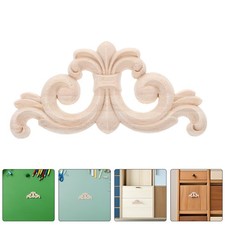 2 Pcs Wooden Carved Appliques