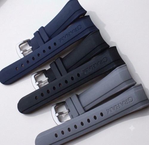 24mm curved rubber watch - curved,