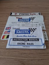 1960s Scalextric Instruction Manual Third Edition and original stickers bundle.
