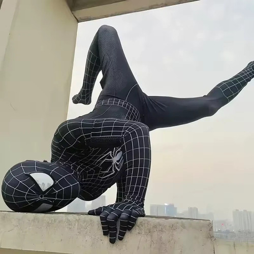 Black spider hero cosplay suit - hero,