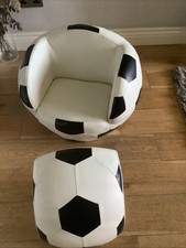 Child’s Armchair + Footrest Shaped Like a Football