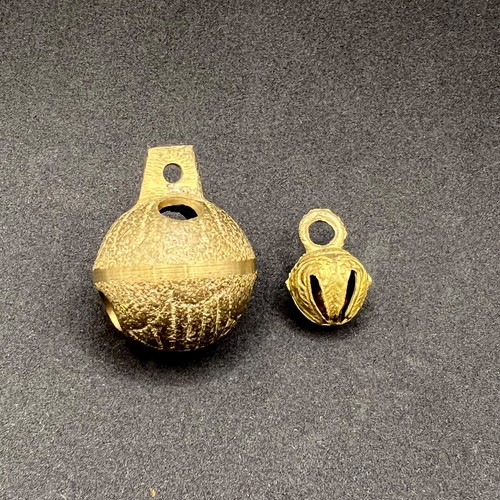 Antique brass sleigh bells - brass,