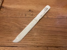 Vintage Scrimshaw Bone Paper Knife (Letter Opener) 