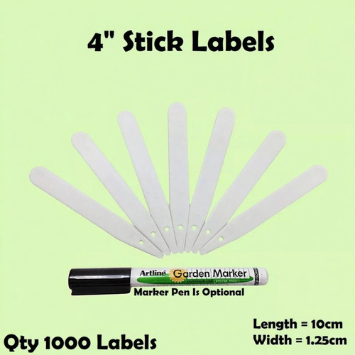 1000 plant labels - 1000, white