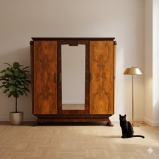 Antique wardrobe art déco - wardrobe,