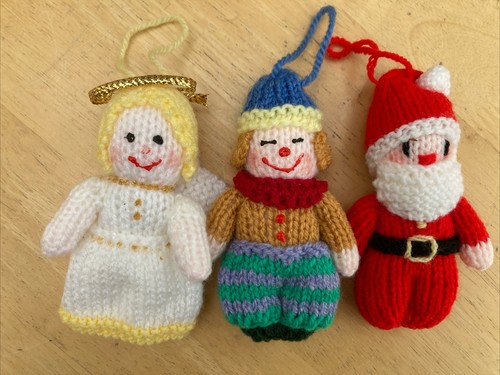 Hand knitted christmas tree - knitted,