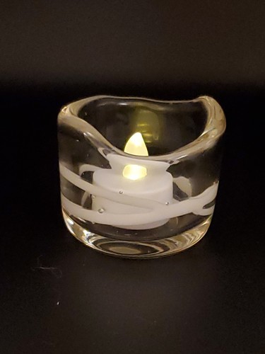 Wavy top clear glass tea - glass, light