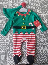 Baby Elf Christmas Outfit 0-3