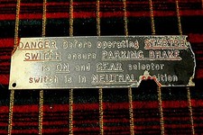 DANGER BEFORE OPERATING STARTER SWITCH ENSURE PARKING BRAKE ON NOTICE EX OLD BUS