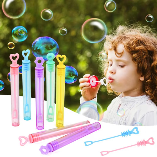 50pc heart wand bubble - wand, soap