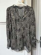 M&S Size 14 Snake Skin Blouse Shirt Excellent Condition
