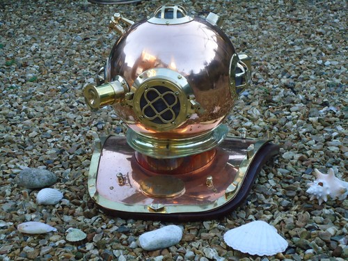 Divers helmet copper brass - divers,