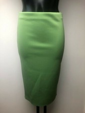 Stretch Bodycon Pencil Skirt Pink Blue Black Red Green White 10 12 14 16 18 20