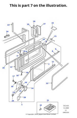 Land rover genuine felt seal - land,