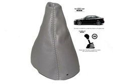 Gear Stick Gaiter Shifter Cover For Saab 9-3 2003+ Real Grey Leather 