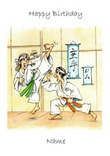 Karate card martial arts, male
