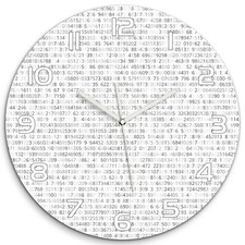 Glass Wall Clock fi 60 cm Binary code