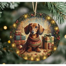 Dachshund Ceramic Christmas