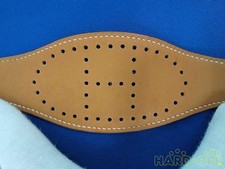 Used Hermes Evelyne H Logo Brown Leather Cuff Bangle Bracelet