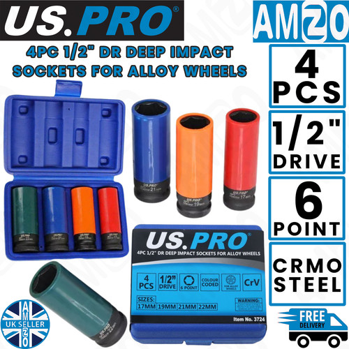 Pro 4pc drive deep - pro, 1/2"