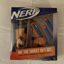 New NERF Hit The Target Gift Set Shower Gel & Crossbow & Bolts