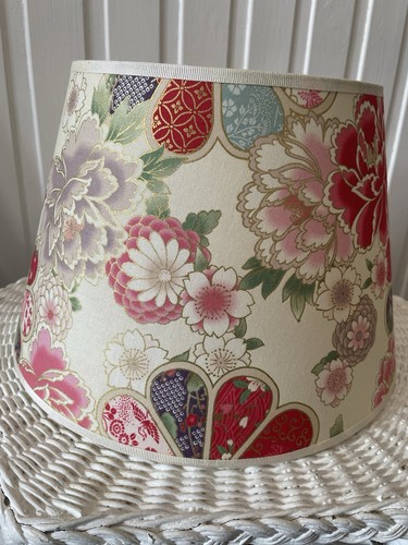 Kimono fabric lampshade - kimono,