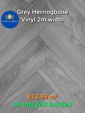 Grey Oak Herringbone Vinyl