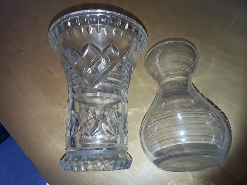 Two old glass vases - two,