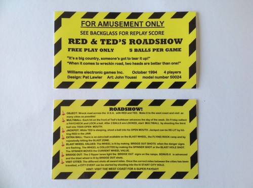 Williams roadshow pinball - roadshow,