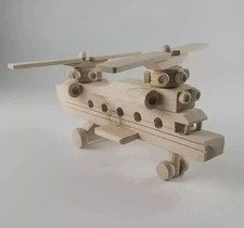 WOODEN HELICOPTER TOY WITH TWO