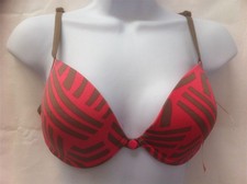 Triumph Ikat Chic TWP Underwired Padded Bikini Top Pink Print 38C