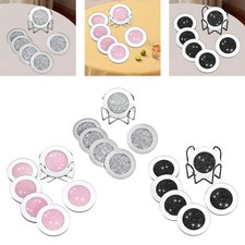 Glass Mirrored Coasters Cup