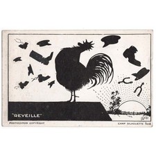 MILITARY Reveille Camp Silhouette series Postcard by Photocrom, Unused