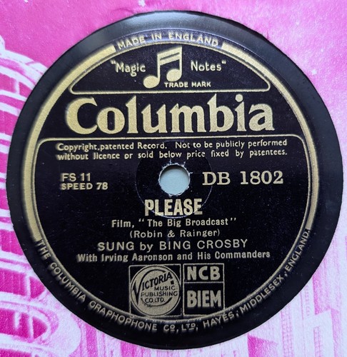 78rpm bing crosby - 78rpm, /