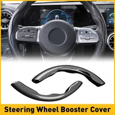 Universal Carbon Fiber Look Car Steering Wheel Booster Cover Non-Slip Accessory