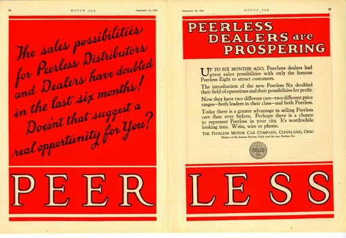 1924 peerless motor - motor, car
