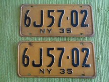 1935 New York License Plate