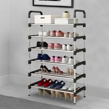 6 Tier Large Tall Shoe Rack Stand Shoe Cabinet Storage Shelf Organiser Dustproof