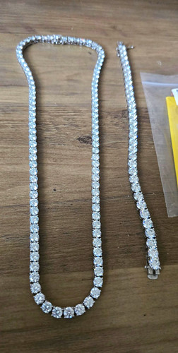Tennis necklace and bracelet - tennis,