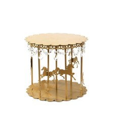 14" Gold Metal Round Pedestal