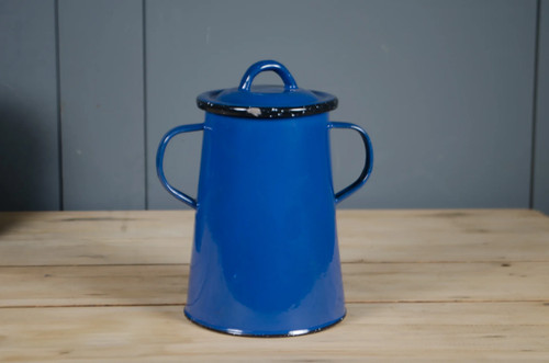 Vintage hungarian enamel flour - vintage,