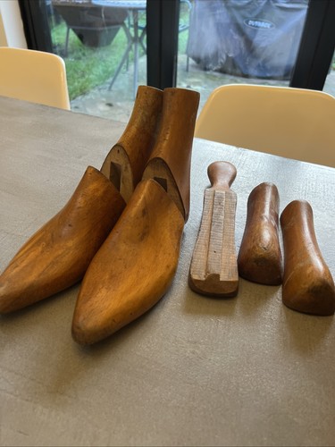 Vintage wooden hinged shoe - vintage,