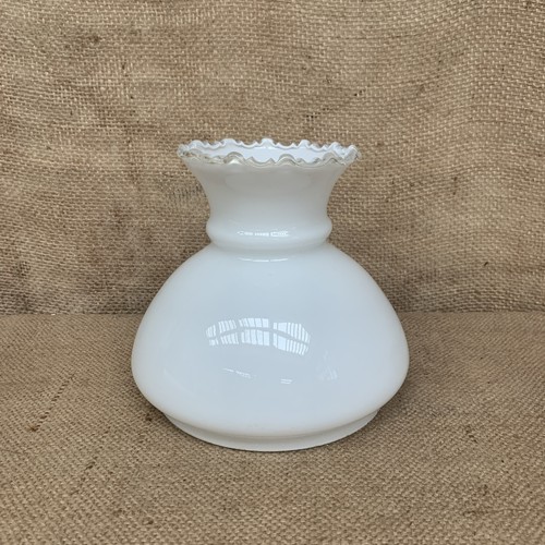 Milk glass light shade scallop - light,