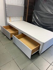 Single Divan bed base in light