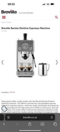 Breville barista slimline - breville,