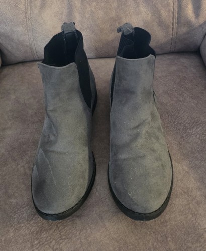 Peacocks grey suede ankle - grey,